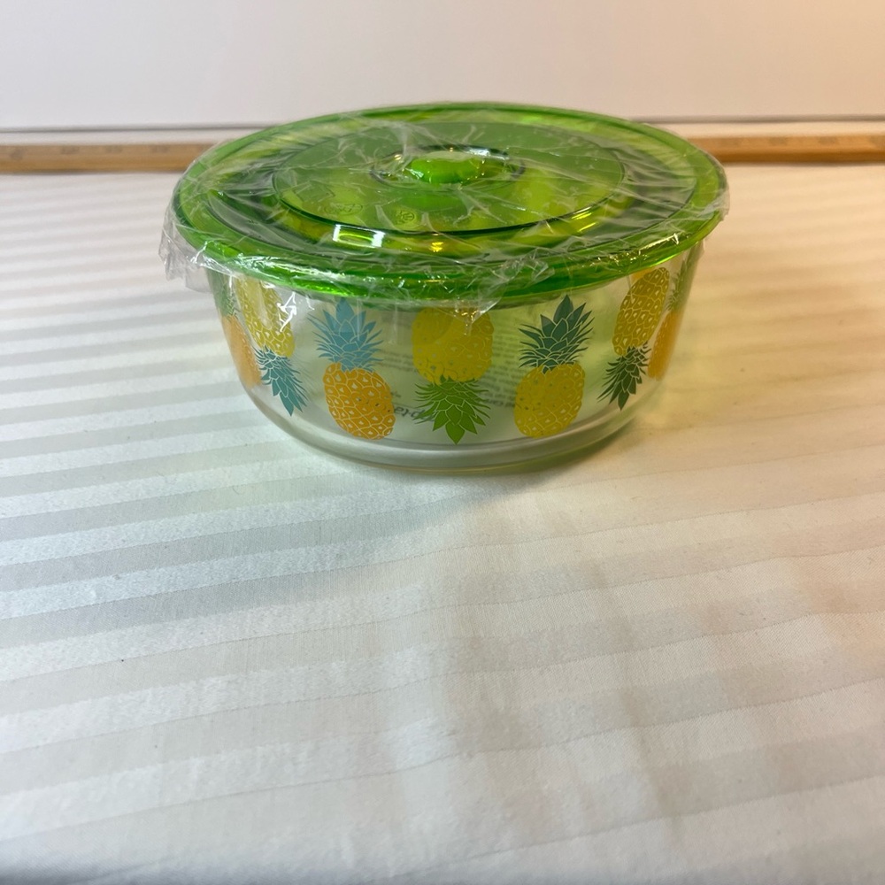 Temptations Oven Safe Glass Bakeware/Storage‎ Container Brand New Green